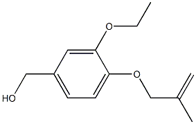 {3-ethoxy-4-[(2-methylprop-2-en-1-yl)oxy]phenyl}methanol 结构式