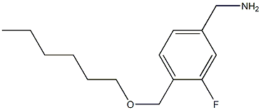 {3-fluoro-4-[(hexyloxy)methyl]phenyl}methanamine 结构式