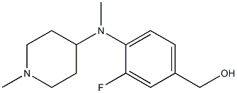 {3-fluoro-4-[methyl(1-methylpiperidin-4-yl)amino]phenyl}methanol 结构式