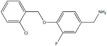 {4-[(2-chlorophenyl)methoxy]-3-fluorophenyl}methanamine 结构式