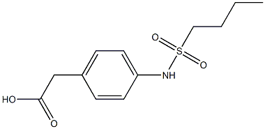 {4-[(butylsulfonyl)amino]phenyl}acetic acid 结构式