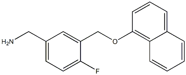 {4-fluoro-3-[(naphthalen-1-yloxy)methyl]phenyl}methanamine 结构式