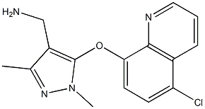 {5-[(5-chloroquinolin-8-yl)oxy]-1,3-dimethyl-1H-pyrazol-4-yl}methanamine 结构式