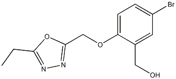 {5-bromo-2-[(5-ethyl-1,3,4-oxadiazol-2-yl)methoxy]phenyl}methanol 结构式