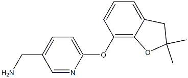 {6-[(2,2-dimethyl-2,3-dihydro-1-benzofuran-7-yl)oxy]pyridin-3-yl}methylamine 结构式