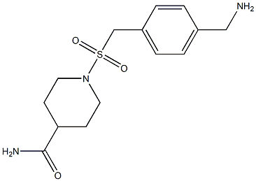 1-({[4-(aminomethyl)phenyl]methane}sulfonyl)piperidine-4-carboxamide 结构式