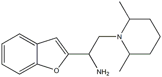 1-(1-benzofuran-2-yl)-2-(2,6-dimethylpiperidin-1-yl)ethan-1-amine 结构式