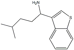 1-(1-benzothiophen-3-yl)-4-methylpentan-1-amine 结构式