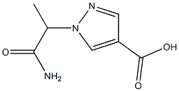 1-(1-carbamoylethyl)-1H-pyrazole-4-carboxylic acid 结构式