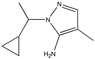 1-(1-cyclopropylethyl)-4-methyl-1H-pyrazol-5-amine 结构式