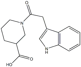 1-(1H-indol-3-ylacetyl)piperidine-3-carboxylic acid 结构式