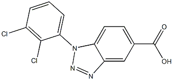 1-(2,3-dichlorophenyl)-1H-1,2,3-benzotriazole-5-carboxylic acid 结构式
