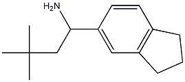 1-(2,3-dihydro-1H-inden-5-yl)-3,3-dimethylbutan-1-amine 结构式