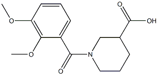 1-(2,3-dimethoxybenzoyl)piperidine-3-carboxylic acid 结构式