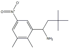 1-(2,3-dimethyl-5-nitrophenyl)-3,3-dimethylbutan-1-amine 结构式