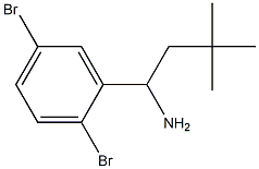 1-(2,5-dibromophenyl)-3,3-dimethylbutan-1-amine 结构式