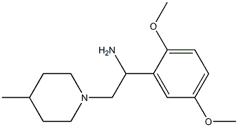 1-(2,5-dimethoxyphenyl)-2-(4-methylpiperidin-1-yl)ethanamine 结构式