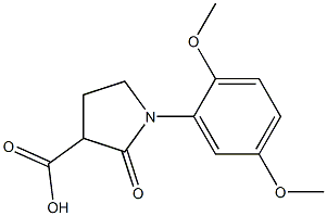 1-(2,5-dimethoxyphenyl)-2-oxopyrrolidine-3-carboxylic acid 结构式