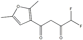 1-(2,5-dimethylfuran-3-yl)-4,4-difluorobutane-1,3-dione 结构式