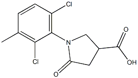 1-(2,6-dichloro-3-methylphenyl)-5-oxopyrrolidine-3-carboxylic acid 结构式