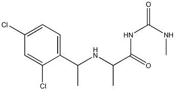 1-(2-{[1-(2,4-dichlorophenyl)ethyl]amino}propanoyl)-3-methylurea 结构式