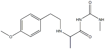 1-(2-{[2-(4-methoxyphenyl)ethyl]amino}propanoyl)-3-methylurea 结构式