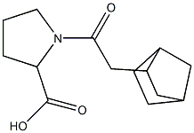1-(2-{bicyclo[2.2.1]heptan-2-yl}acetyl)pyrrolidine-2-carboxylic acid 结构式