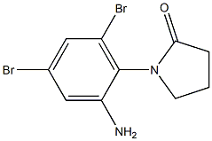 1-(2-amino-4,6-dibromophenyl)pyrrolidin-2-one 结构式