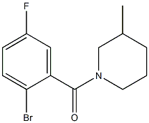1-(2-bromo-5-fluorobenzoyl)-3-methylpiperidine 结构式
