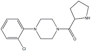 1-(2-chlorophenyl)-4-(pyrrolidin-2-ylcarbonyl)piperazine 结构式