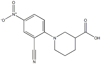 1-(2-cyano-4-nitrophenyl)piperidine-3-carboxylic acid 结构式