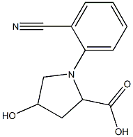 1-(2-cyanophenyl)-4-hydroxypyrrolidine-2-carboxylic acid 结构式