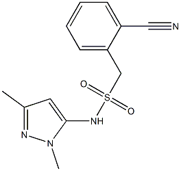 1-(2-cyanophenyl)-N-(1,3-dimethyl-1H-pyrazol-5-yl)methanesulfonamide 结构式