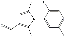 1-(2-fluoro-5-methylphenyl)-2,5-dimethyl-1H-pyrrole-3-carbaldehyde 结构式