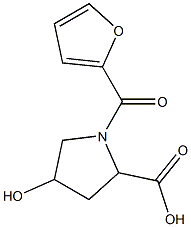 1-(2-furoyl)-4-hydroxypyrrolidine-2-carboxylic acid 结构式