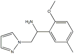 1-(2-methoxy-5-methylphenyl)-2-(1H-pyrazol-1-yl)ethanamine 结构式