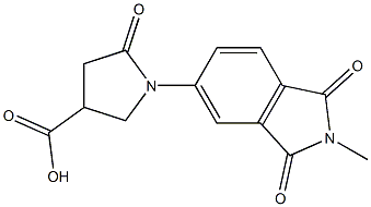 1-(2-methyl-1,3-dioxo-2,3-dihydro-1H-isoindol-5-yl)-5-oxopyrrolidine-3-carboxylic acid 结构式