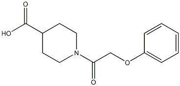 1-(2-phenoxyacetyl)piperidine-4-carboxylic acid 结构式