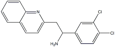 1-(3,4-dichlorophenyl)-2-(quinolin-2-yl)ethan-1-amine 结构式