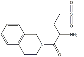 1-(3,4-dihydroisoquinolin-2(1H)-yl)-4-(methylsulfonyl)-1-oxobutan-2-amine 结构式