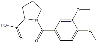 1-(3,4-dimethoxybenzoyl)pyrrolidine-2-carboxylic acid 结构式