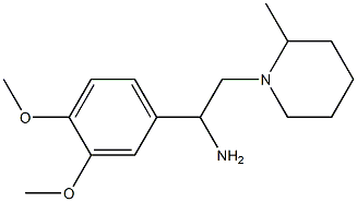 1-(3,4-dimethoxyphenyl)-2-(2-methylpiperidin-1-yl)ethanamine 结构式