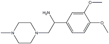 1-(3,4-dimethoxyphenyl)-2-(4-methylpiperazin-1-yl)ethanamine 结构式