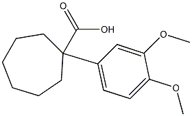 1-(3,4-dimethoxyphenyl)cycloheptane-1-carboxylic acid 结构式