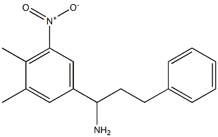 1-(3,4-dimethyl-5-nitrophenyl)-3-phenylpropan-1-amine 结构式