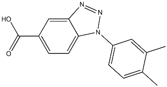 1-(3,4-dimethylphenyl)-1H-1,2,3-benzotriazole-5-carboxylic acid 结构式