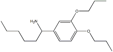 1-(3,4-dipropoxyphenyl)hexan-1-amine 结构式