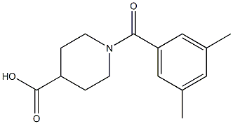 1-(3,5-dimethylbenzoyl)piperidine-4-carboxylic acid 结构式