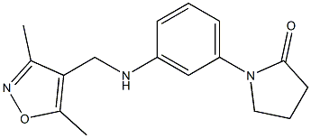 1-(3-{[(3,5-dimethyl-1,2-oxazol-4-yl)methyl]amino}phenyl)pyrrolidin-2-one 结构式