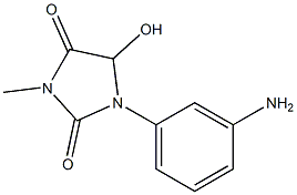 1-(3-aminophenyl)-5-hydroxy-3-methylimidazolidine-2,4-dione 结构式